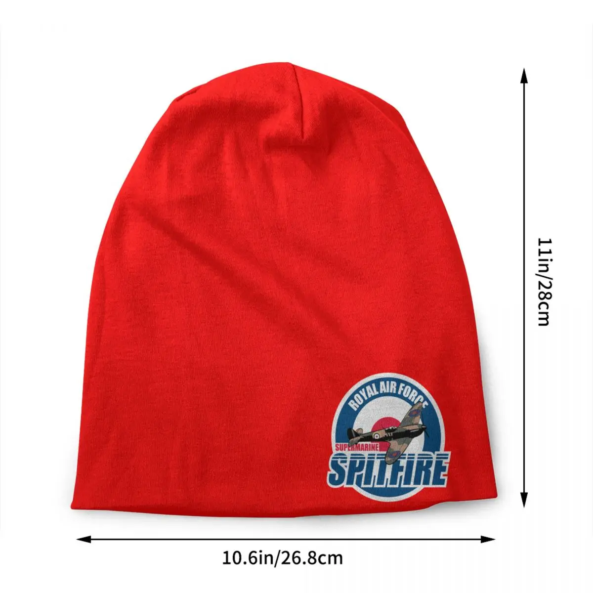 Custom Spitfire RAF Fighter Aircraft Plane Airplane Bonnet Hats Cool Knit Hat British UK Supermarine Skullies Beanies Caps