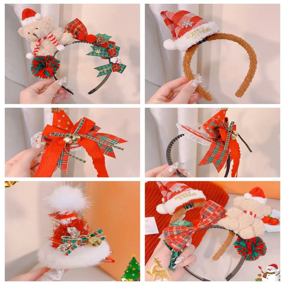 Cute Hair Accessories Christmas Headband Xmas Merry Chritmas Santa Claus Hair Hoop Hairpin Hairband Antler Hair Clip Cosplay