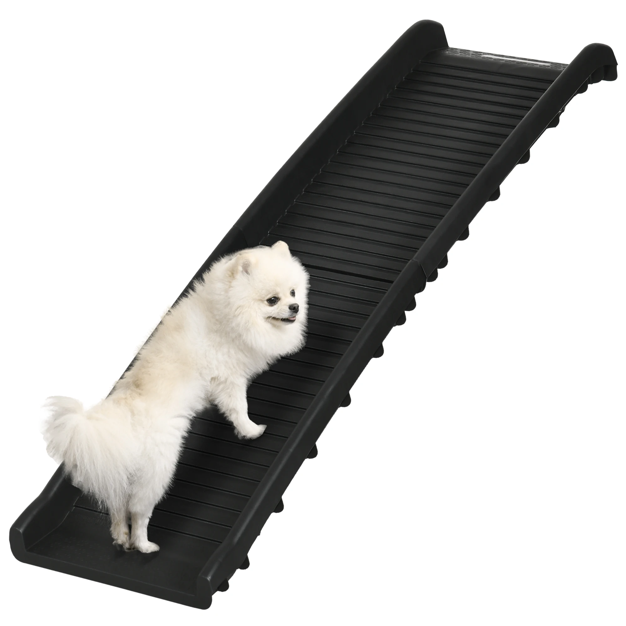 PawHut anti-slip folding dog ramp for car bed 155x39x14 cm