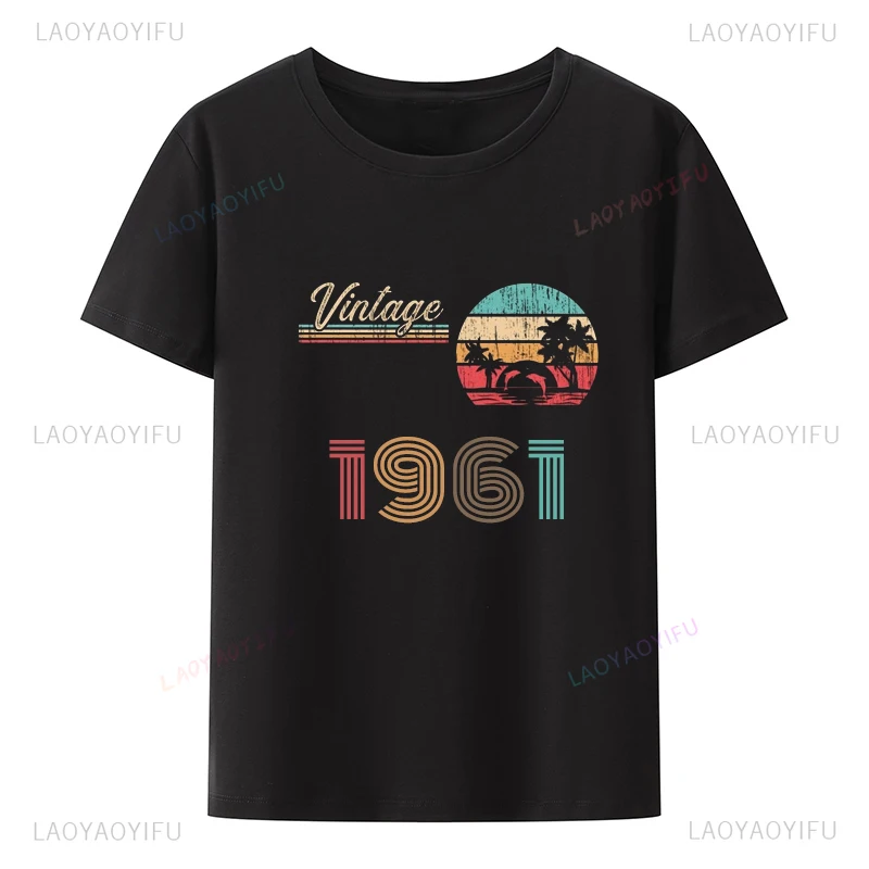 Miraculous  Made in 1961 Vintage 63 Birthday Gift Print T Shirts 63 Years Old  Gift Women Girls T-shirt  Unisex Harajuku