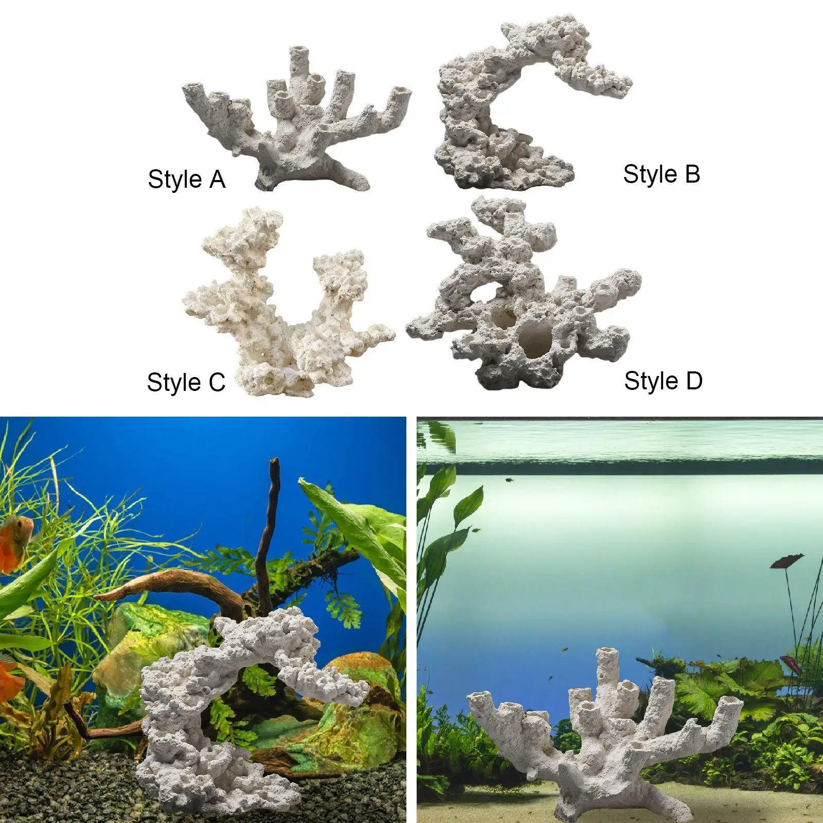 

Керамическое украшение для аквариума в виде анимона, укрытие-скамейка для разведения рыб, аксессуар для декора рифового аквариума