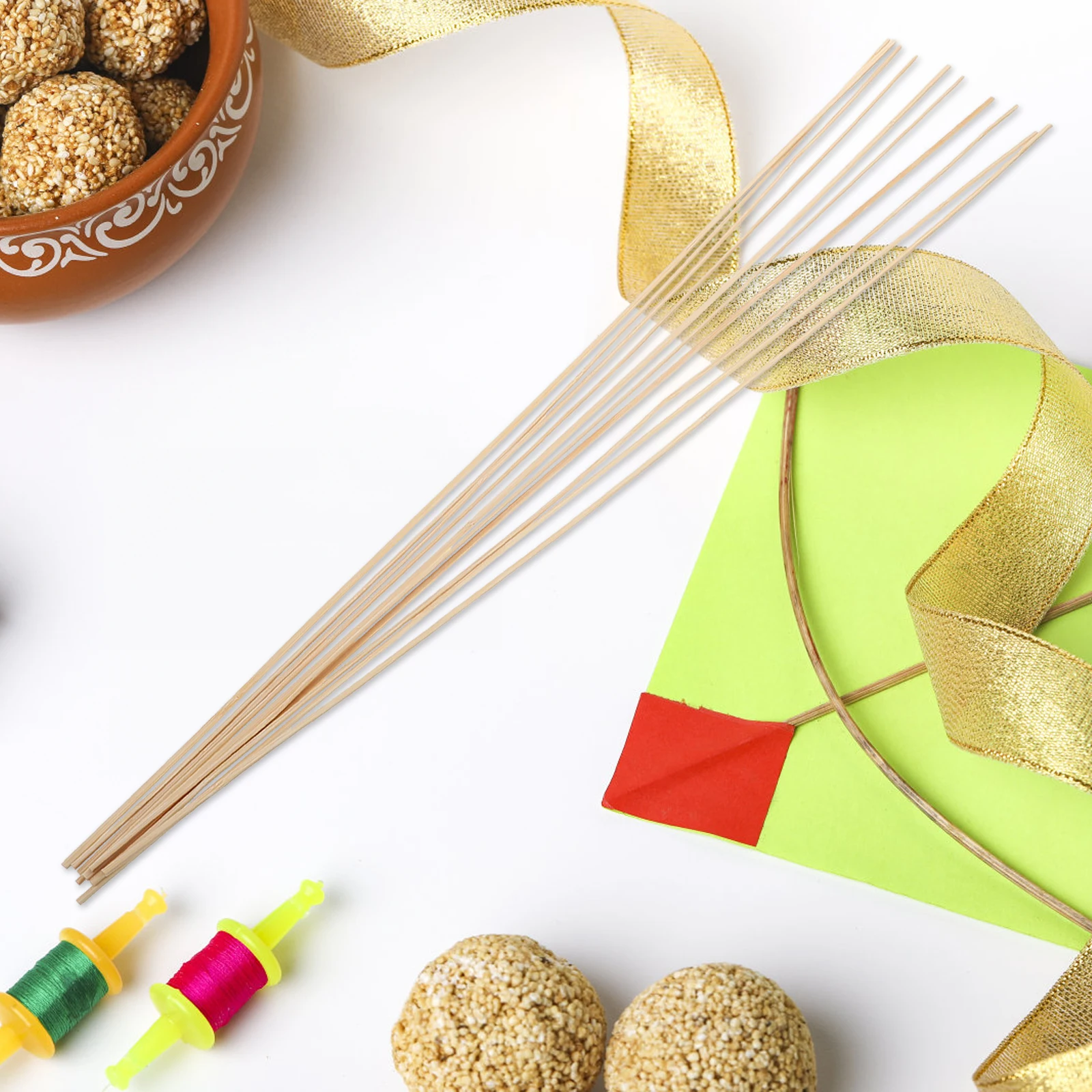 

10pcs Kite Support Rods Bamboo Sticks Craft Materials Kids DIY Kite Making Accessories Outdoor Toys Durability Creativity