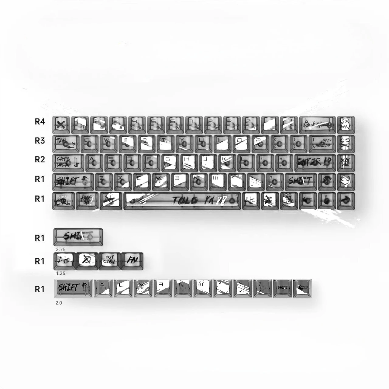

Invalid objection, fully transparent PC material keycap wooting/Mega Lion/made68