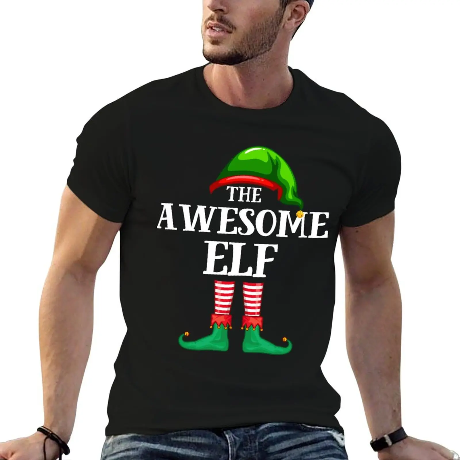 

Awesome Elf Matching Family Group Christmas Party Pajama T-Shirt t shirts for man slim fit essential t shirt T-Shirt