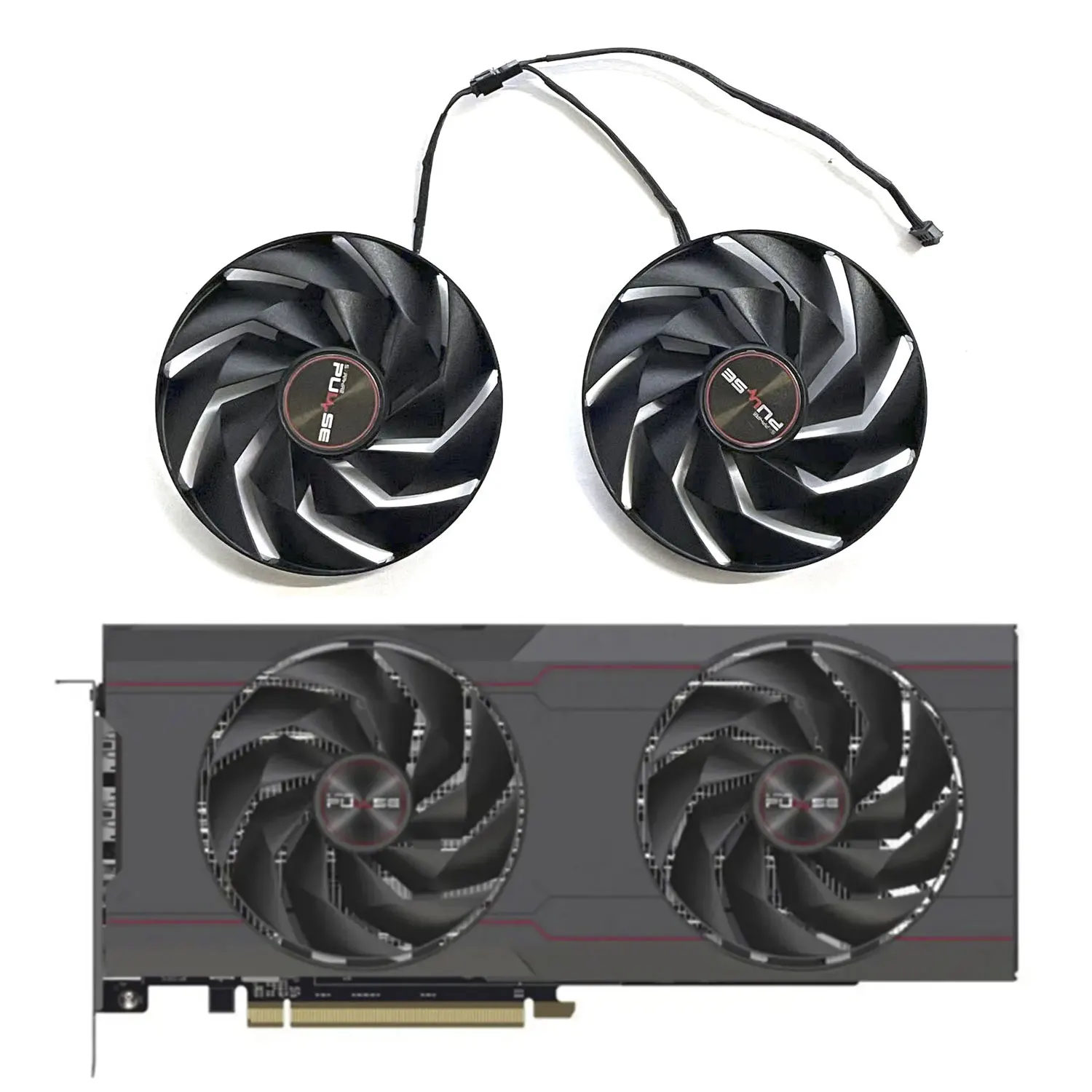 

95MM 4PIN FD10015M12D New Original GPU Fan for Sapphire PULSE AMD Radeon RX 6750 XT Graphics Card Replacement Accessories