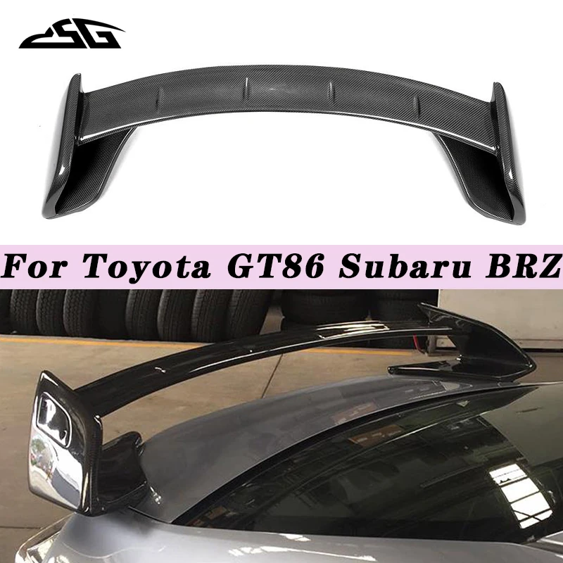 For 2012-2019 Toyota GT86 Subaru BRZ Carbon Fiber Rear Trunk Lid Lip Diffuser Spoiler Wing Splitter Body Kit Car Accessories