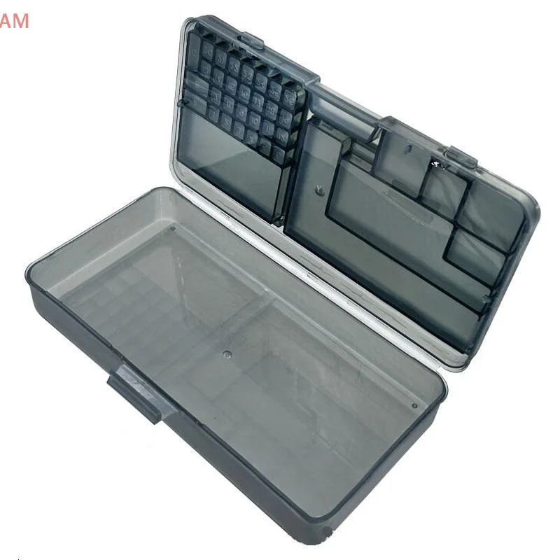 

1 шт., ящик для хранения электронных компонентов, ярко-черный, двухслойный для организации винтовых аксессуаров, инструмент для ремонта телефона «сделай сам», хранение инструментов