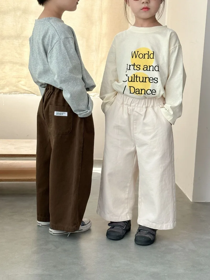 Bellbell Herbst Kinder Jungen Weite Hosen, lockere, einfarbige Hose mit elastischem Bund, für Kleinkinder und Jungen, 2-10 Jahre, Baby-Jungen-Hose, gerade geschnitten. – Detail 18