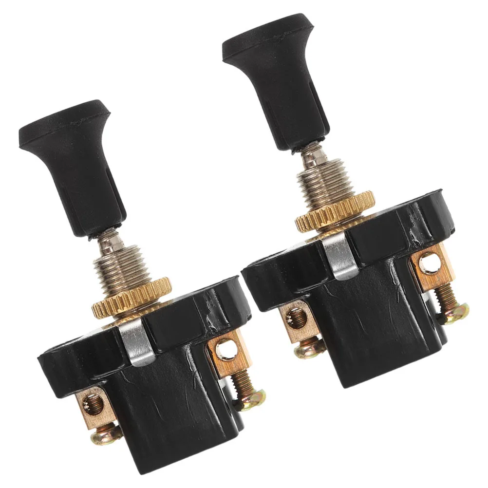 

2Pcs Headlight Switch Universal Single Pull 12V 24V for Truck Lighting Auto Pull Switch Fixture Ceiling Fan Light Replacement