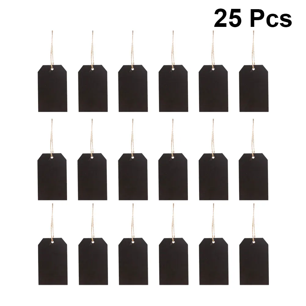 

25pcs Wooden Tags Lightweight Durable DIY Price Hanging Bottle Labels Home Office Store Decorations Reusable