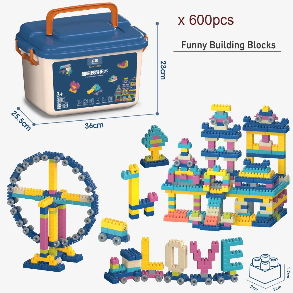 Big Size DIY Creative Building Blocks Bulk Sets City Classic Bricks Assembly Brinquedos Educational Toys for Children with Box