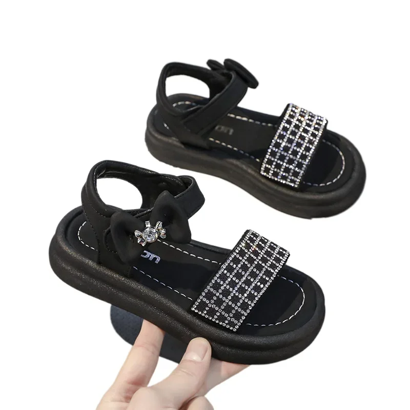 

Sandals for Girls Summer Fashionable Soft Bottom Children's Middle and Large Children's Beach Shoes Sweet Sandals Non-slip