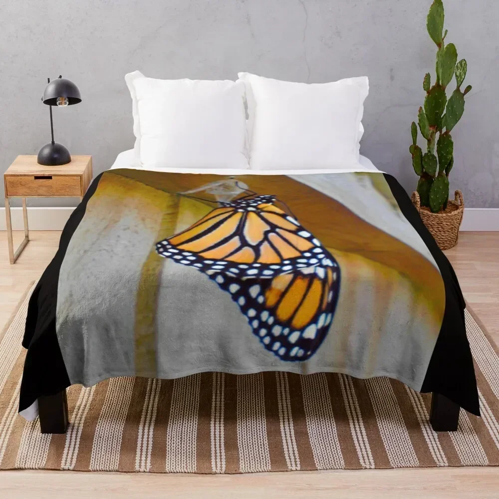 

Monarch Butterfly Throw Blanket Modern Design Soft Blanket for Home Decor