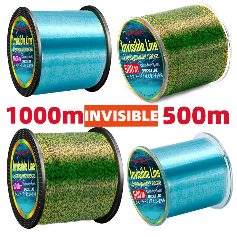 REDTOMATO 500m 1000m Fluorocarbon Coating Fishing line Invisible Monofilament Nylon Speckle Fishing lines Fishing Accessories