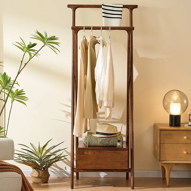 

Medieval solid wood hanger household bedroom integrated coat rack