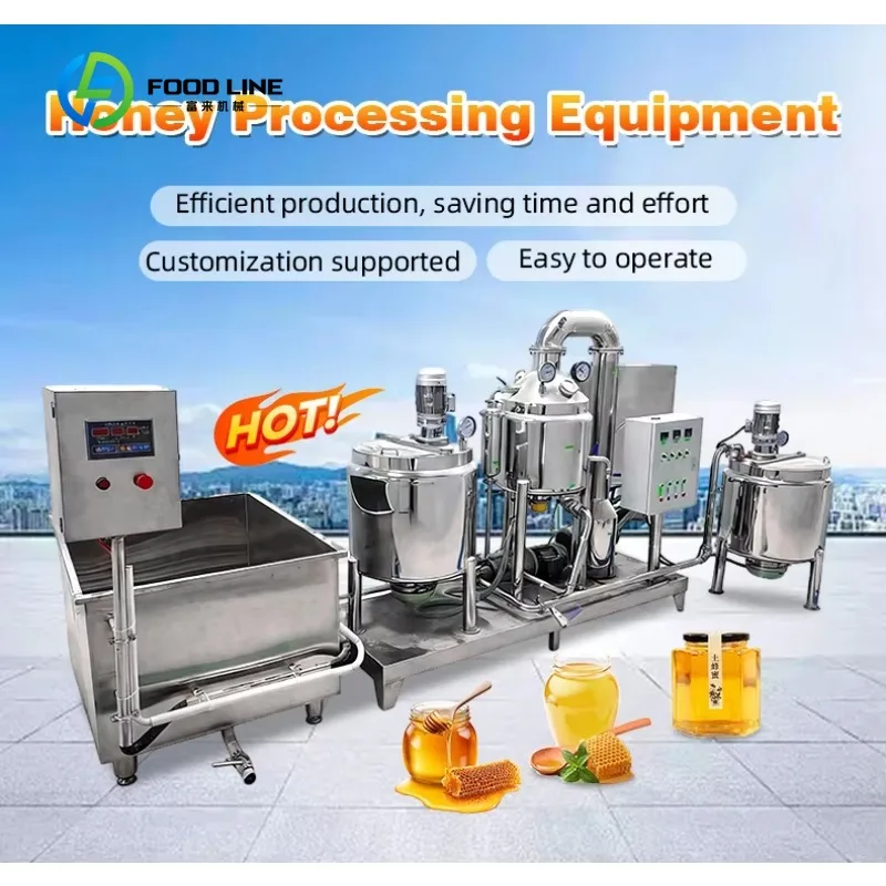 Custom 304 Stainless Steel Honey Press Extractor Machine Multi-spec Compatible Automatic Honey Filling Processing Machinery