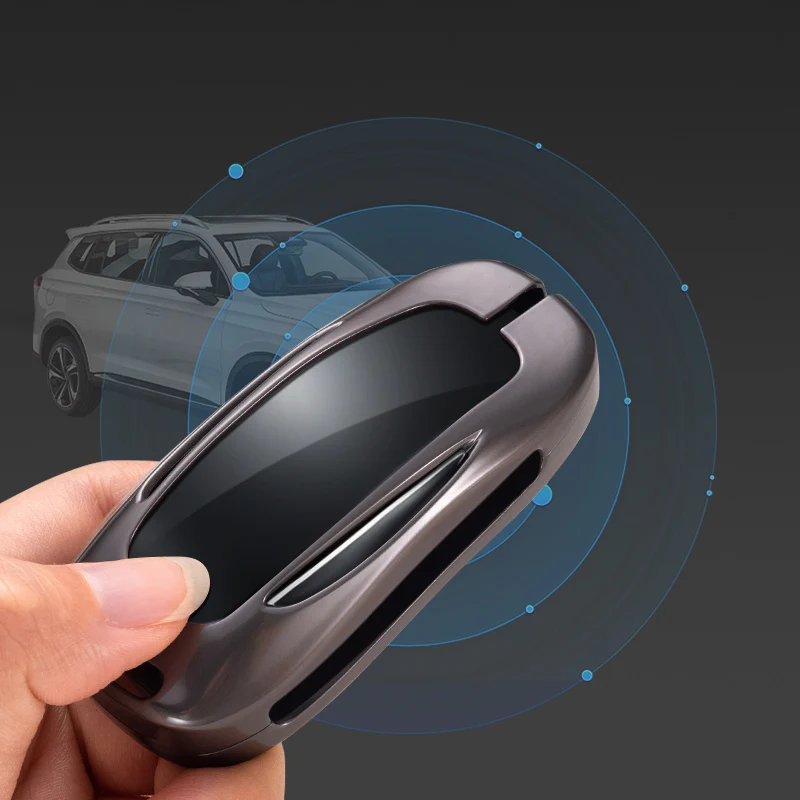 Metal Zinc Car Key Case Cover Shell Fob Holder For Tesla Model3 and Model Y 2018 2019 2020 2021 2022 2023 Protector Accessories