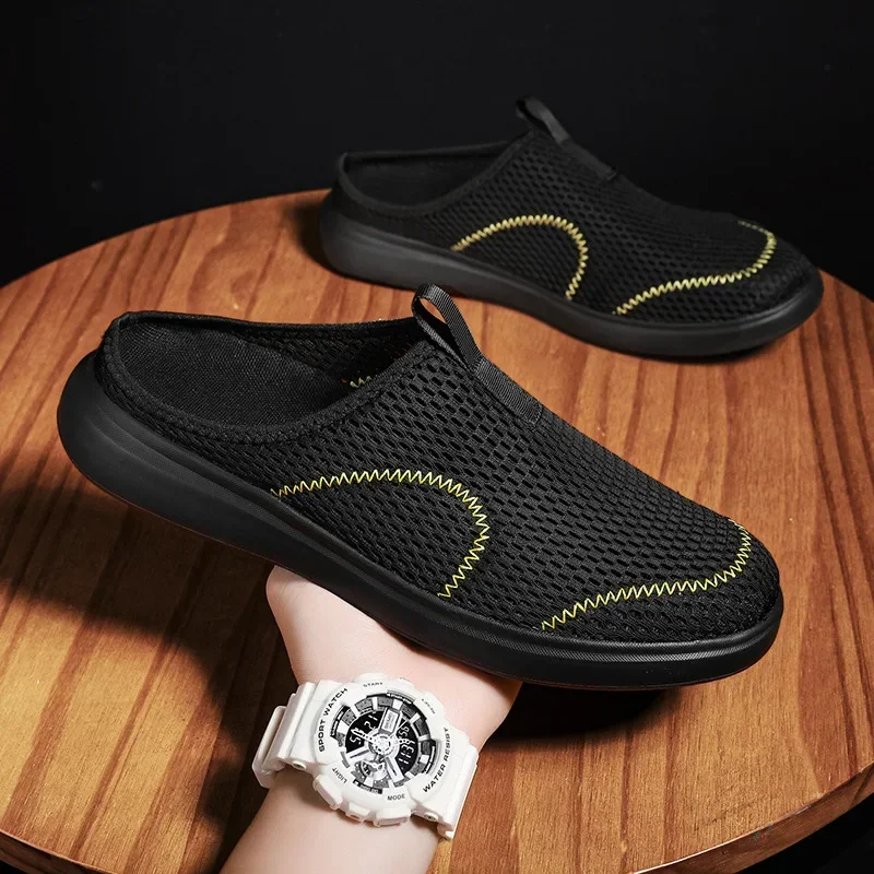 2024 Hombre Sneaker Soft Indoor Home Slides man Non-slip Summer Outdoor Beach Sandals Flip Flops Male Footwear Big Size 48 image 4