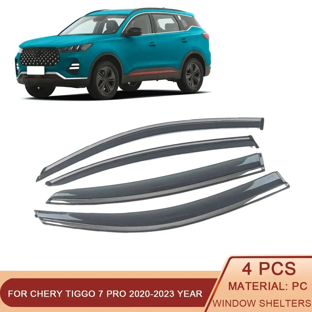 

Для Chery Tiggo 7 Tiggo 7 Pro Tiggo 7 Plus 2020-2023 автомобильное окно, козырек от солнца и дождя, козырек, защитная наклейка