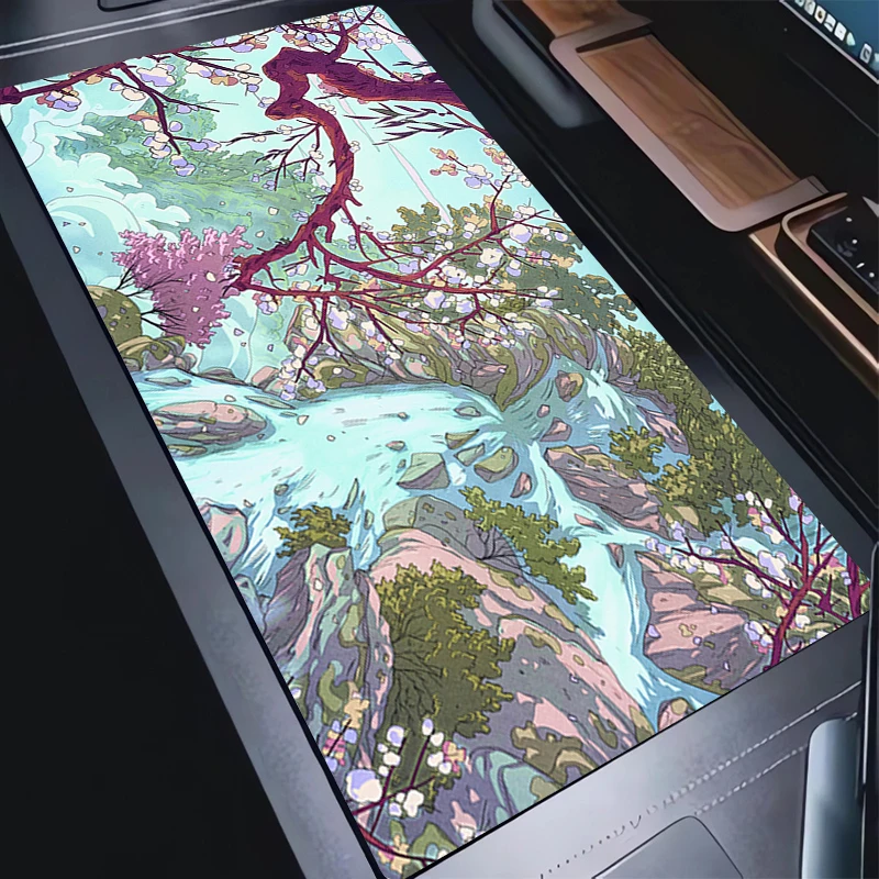 

Gaming Mouse Pad Cushions Non-slip Table Pad Soft Carpet Anime Scenery Mousepad Natural Landscape Gamepad Desk Gadget Mouse Mat
