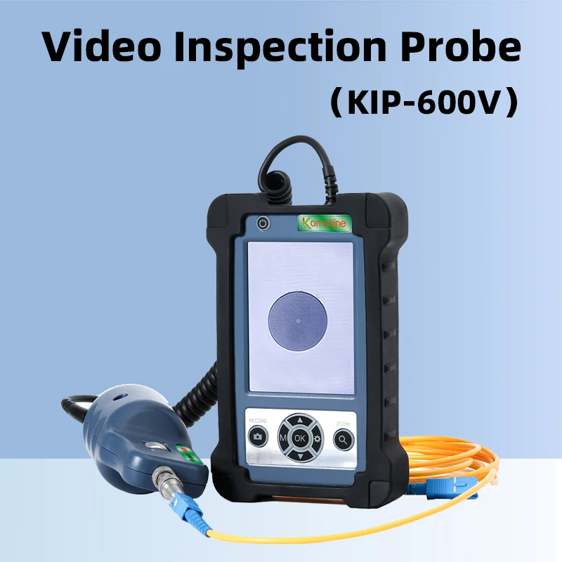 Komshine-Fiber Optic Inspection Microscope Probe, Display Screen Monitor, KIP-600V, SC, FC, LC, ST, MU, UPC, APC, 3.5 in