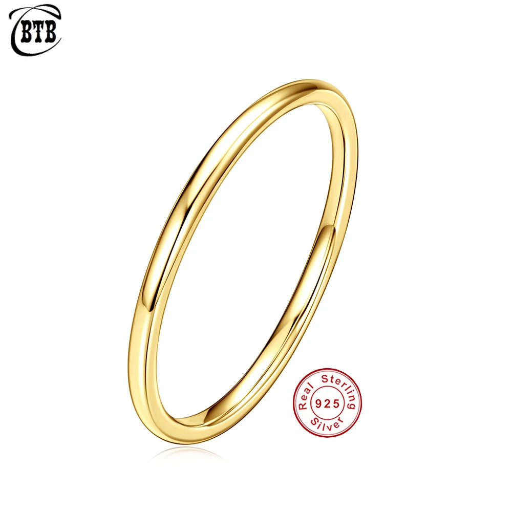 Luxury 18k Gold Plated Sterling Silver Wedding Ring