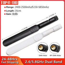 Antena de enrutador WiFi de 1 piezas, amplificador de señal de 2,4 GHz, 5,8 GHz, enrutadores inalámbricos de doble banda, 5G