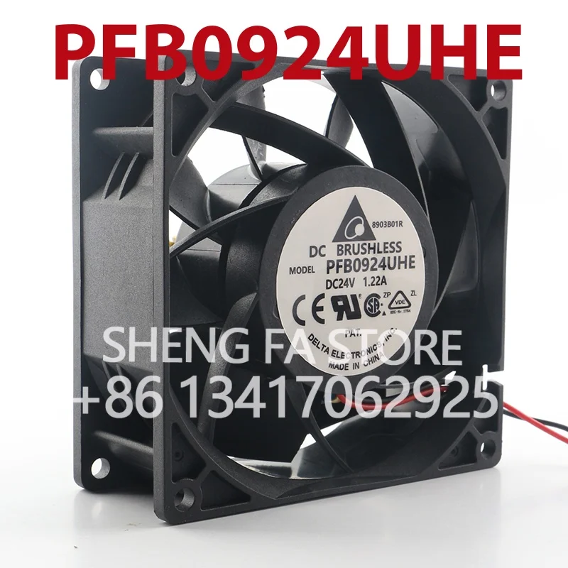 Durable inverter High air volume ball bearing New Delta 5V 12V 48V DC 24V 1.22A AC EC 9038 90X90X38MM 9CM PFB0924UHE cooling fan