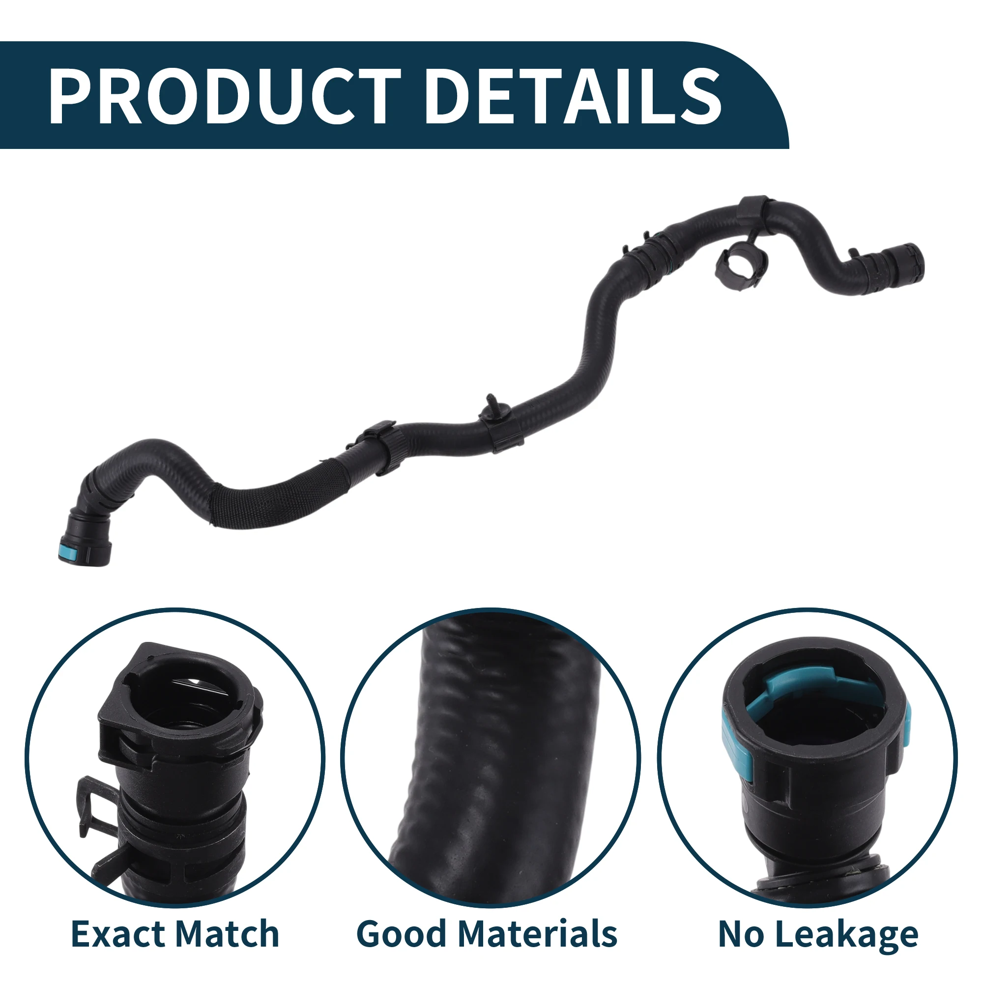 

Motoforti Radiator Hose Heater Hose No.LR123077 for Land Rover for Range Rover 18-23 Rubber Iron Cooling Liquid Pipe Black 1 Pc