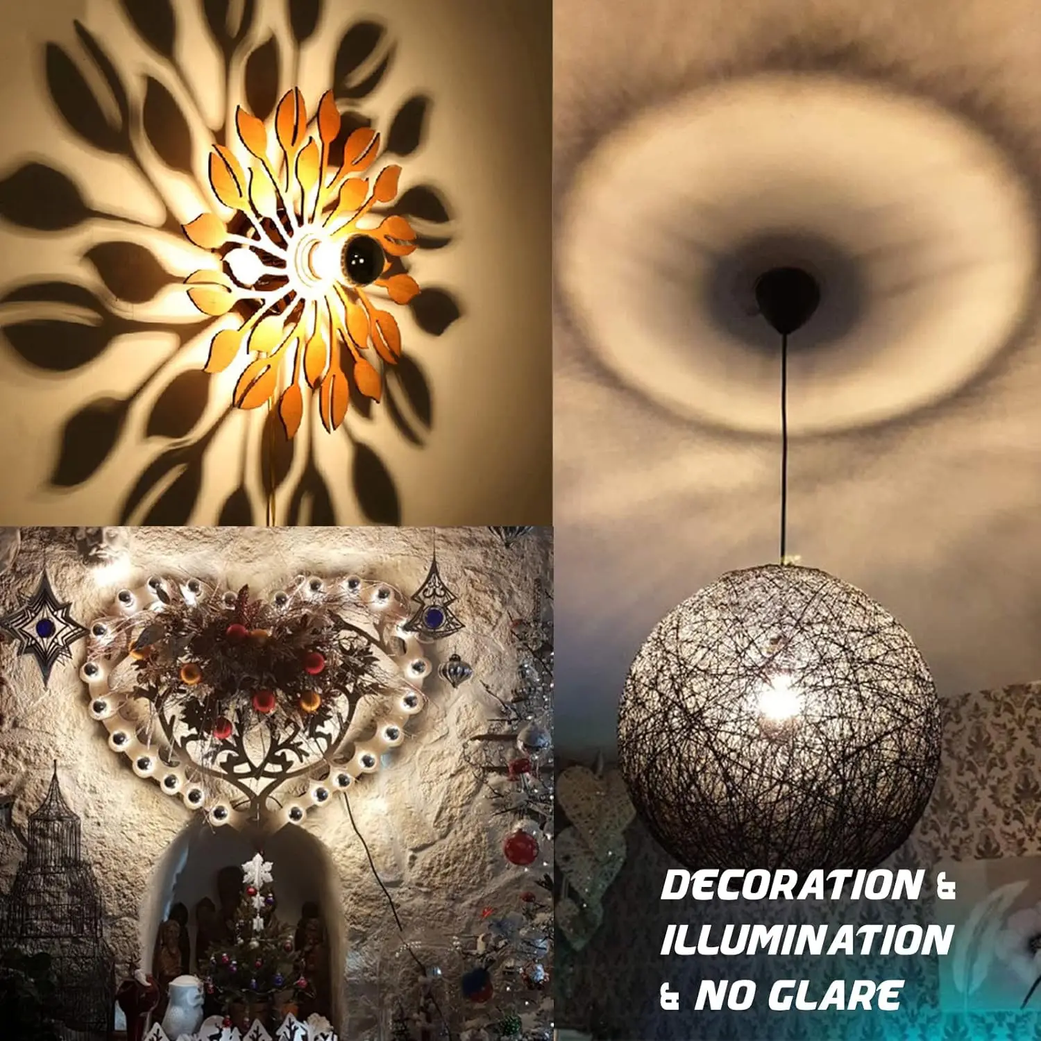 A19 Half Silver Mirror Top LED Filament Bulbs E27 Dimmable