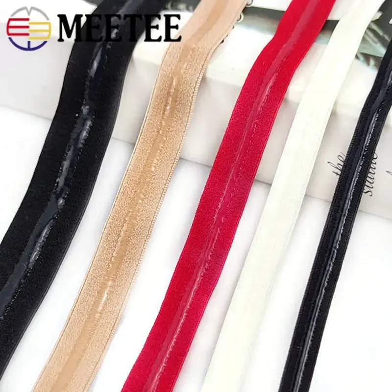 

10Meters 10-20mm Non-slip Elastic Band Silicone Stretch Tape Bra Strap Underwear Belt Garment Sewing Supply Material Accessories