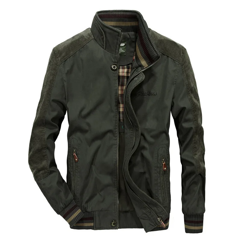 

Autumn New Tactical Mens Jacket Casual Cotton Fashion Slim Bomber Jacket Baseball Outdoors Tooling Sport Loose Windbreaker