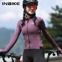 INBIKE-Camiseta térmica de lana para ciclismo de montaña para mujer, chaqueta para bicicleta de carretera, camisetas a prueba de viento con 3 bolsillos, invierno