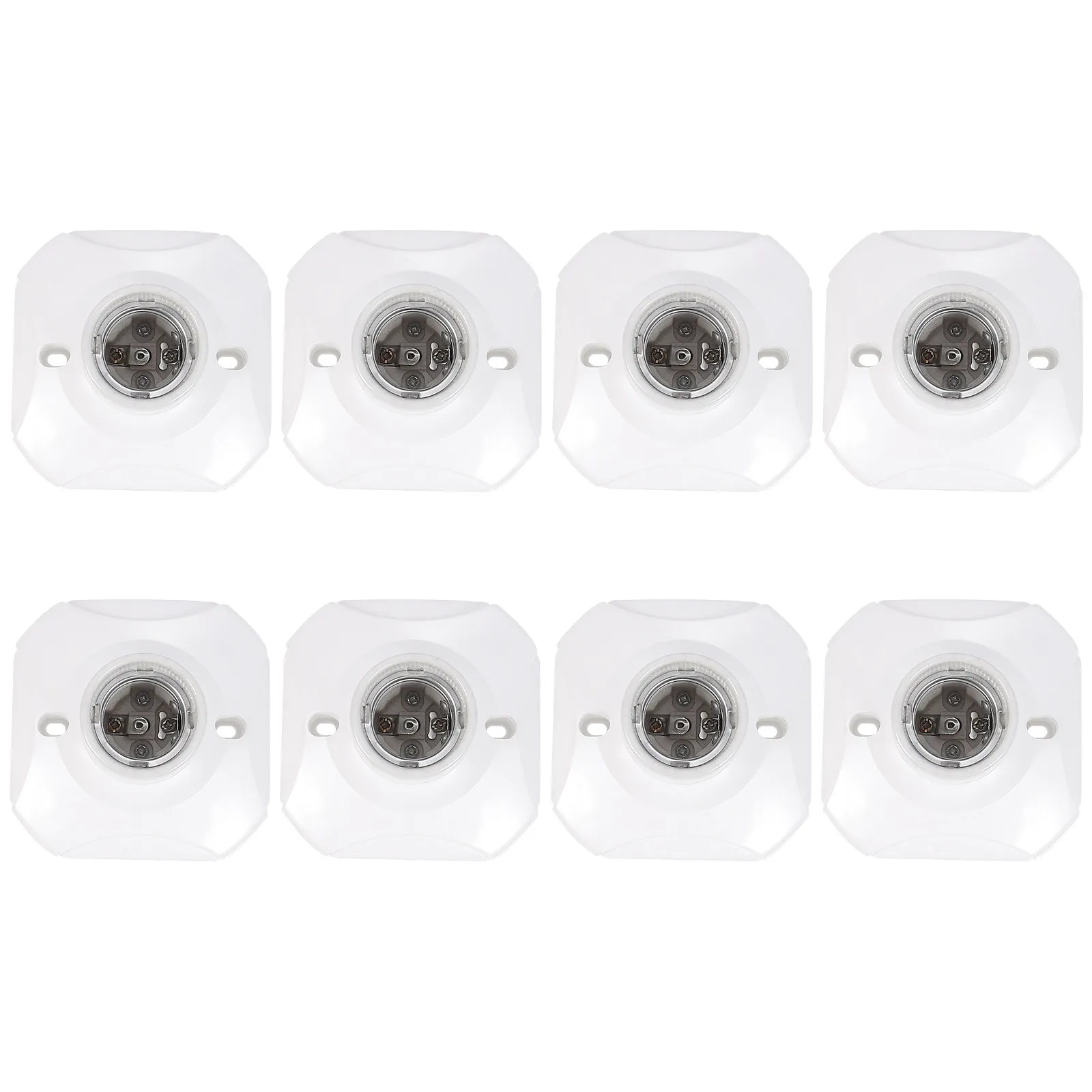 

8Pcs Ceramic Lamp Base E27 Lampholder Flame Retardant Light Holder Accessory Reliable DIY Home Workshop Lighting Fixture