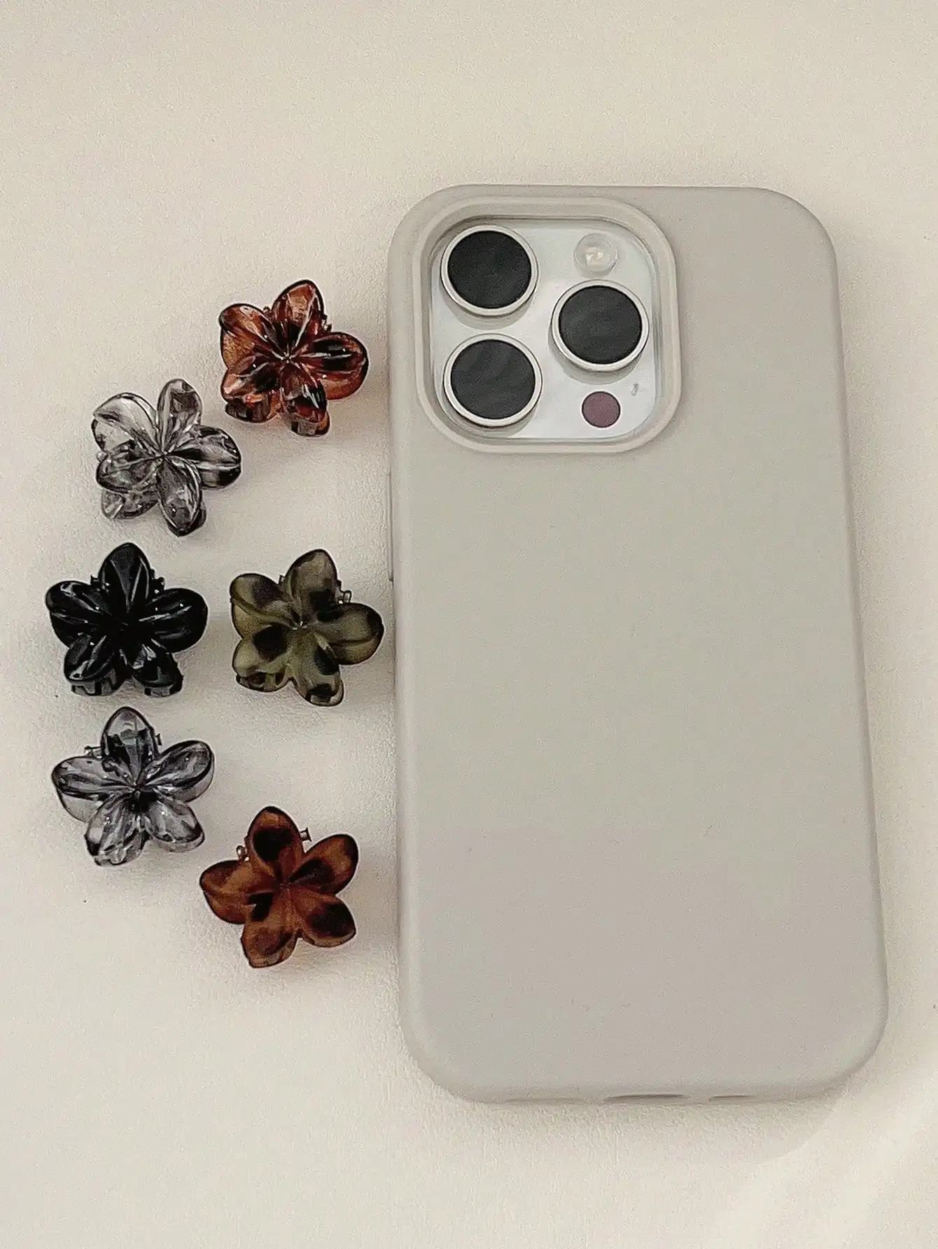 20 Stück neutrale kleine Haarklammern, niedlicher rutschfester Haarschmuck für Frauen und Mädchen, verschiedene Farben, Blumen-Haarspange für dünnes Haar – Detail 13