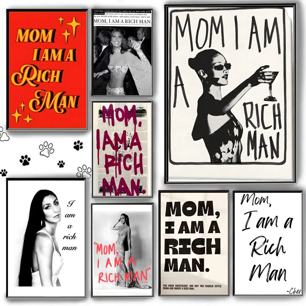 Liyark I Am A Rich Man Poster Self Adhesive HD PVC Wall Art - Waterproof & Stain Proof For Home Office