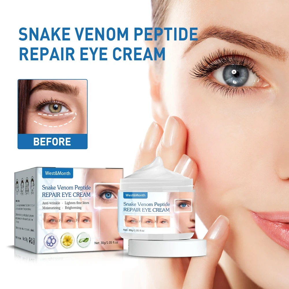 

30g Snake Venom Peptide Repair Eye Cream Lifting Tighten Firming Remove Edema Anti Wrinkle Lighten Fine Lines Brighten Orignal