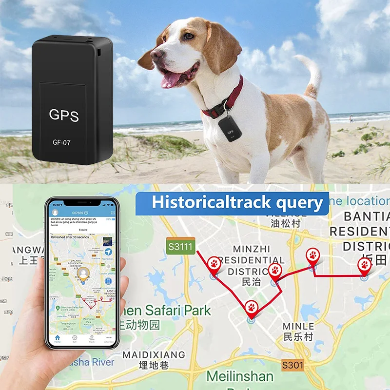 GF07 GPS Tracker Magnetic Mini Car Tracker Real Time Tracking Locator Device Magnetic Real-time Vehicle Locator Pet Tracker