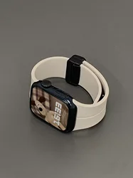 Correa magnética de silicona para Apple watch, pulsera de 44mm, 45mm, 49mm, 40mm, 41mm, 42mm, 38mm, iWatch Series 7, 8, se, 6, 9, ultra 2