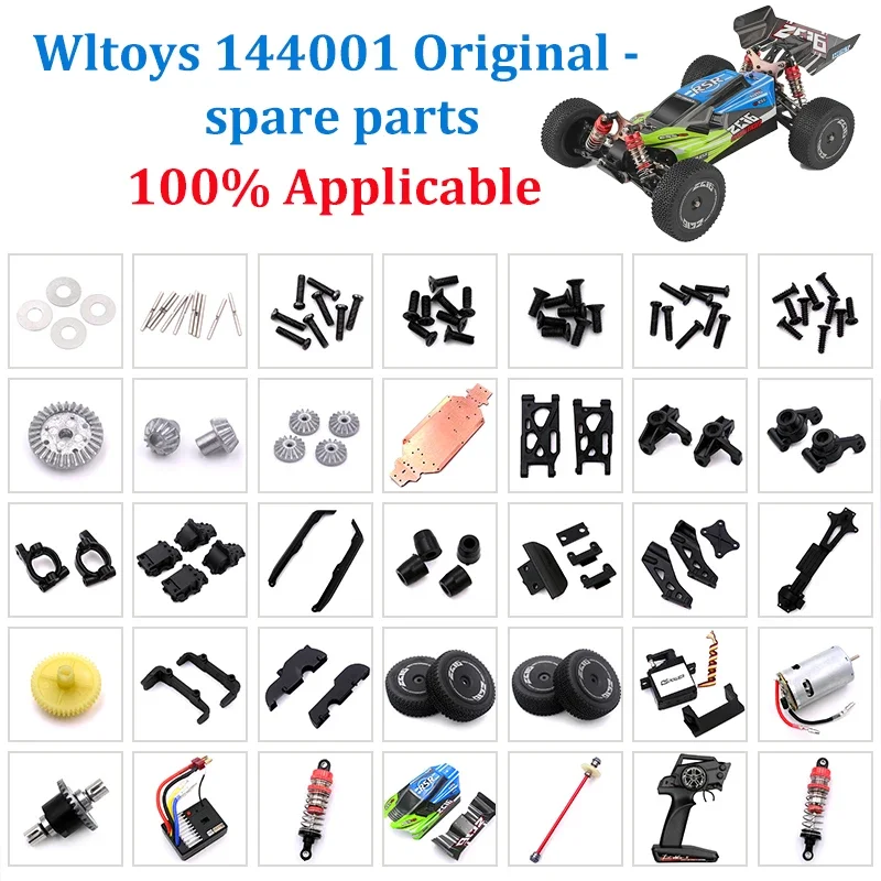 RC Car Parts WLtoys 144001 1/14 RC Car Spare Parts Car Servo Receiver Motor/Swing Arm/Car Body Shell Cover  Rc Cars for Adults