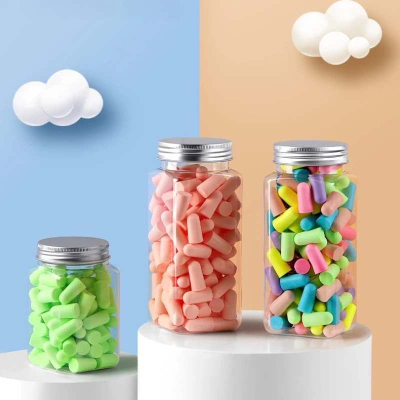 Memory Cotton Earplugs Student Sleep Noise Reduction Hearing Care Slow Rebound Bullet Modeling Sound Insulation Earplugs