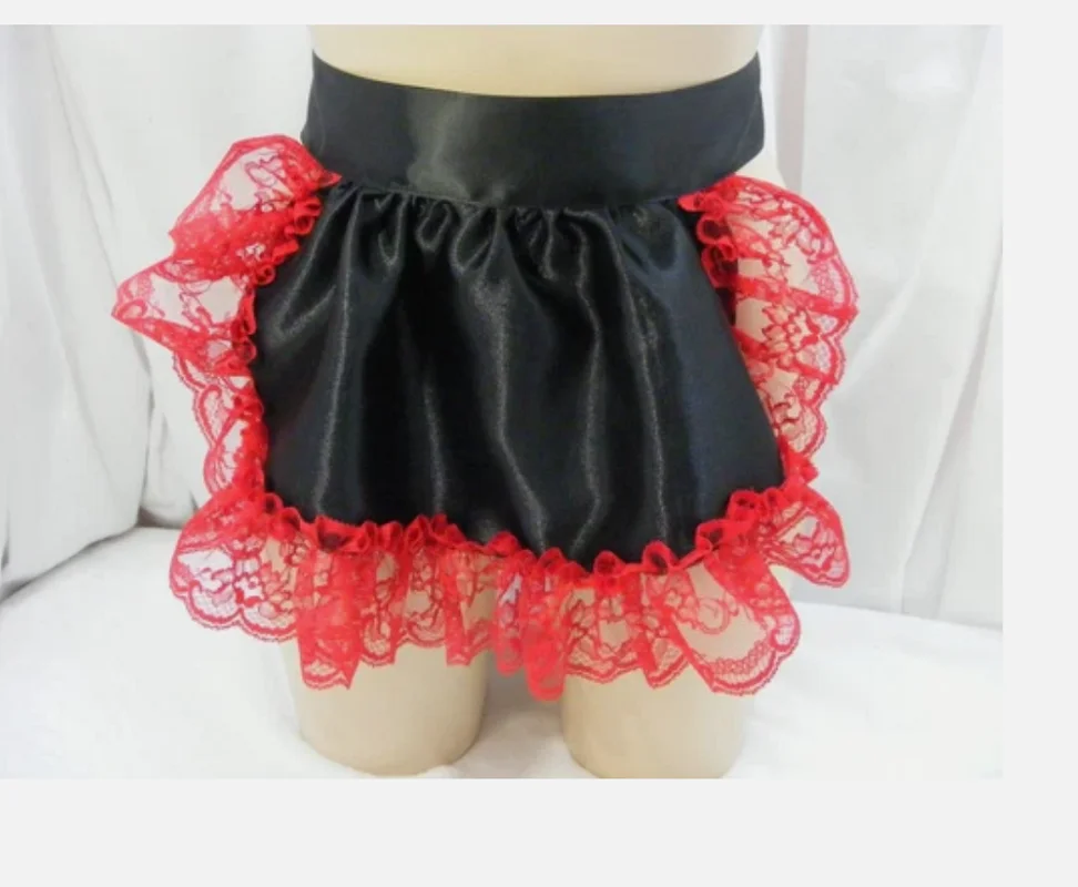 Атласный полуфартук для взрослых и малышей, Fancydress, винтажный французский горничный пинни в стиле ретро, можно настроить в нескольких цветах