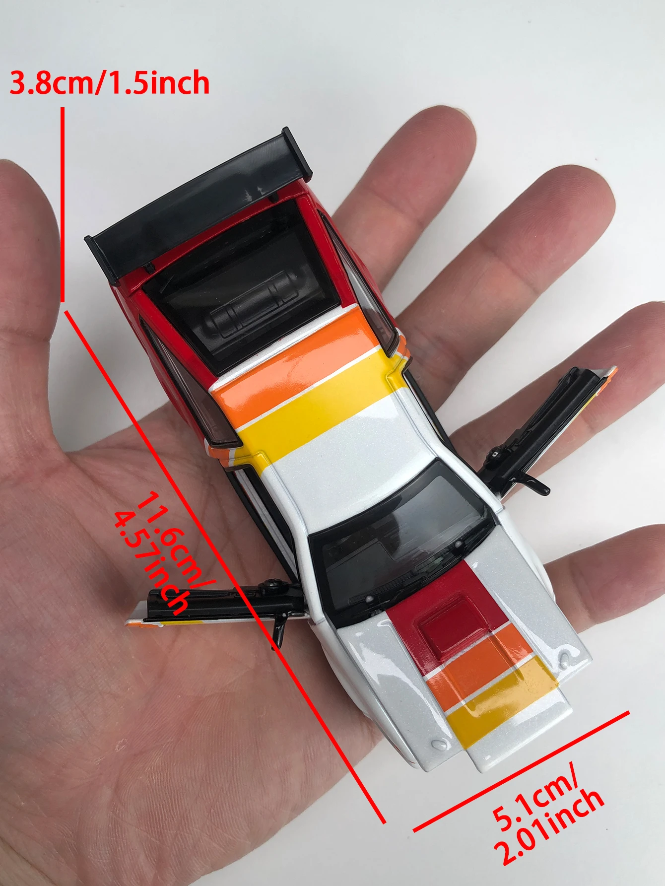 1: 37 simulation zinc alloy Toyota Sprinter Trueno AE86  kit modified car, static model, metal collectible gift car view 6