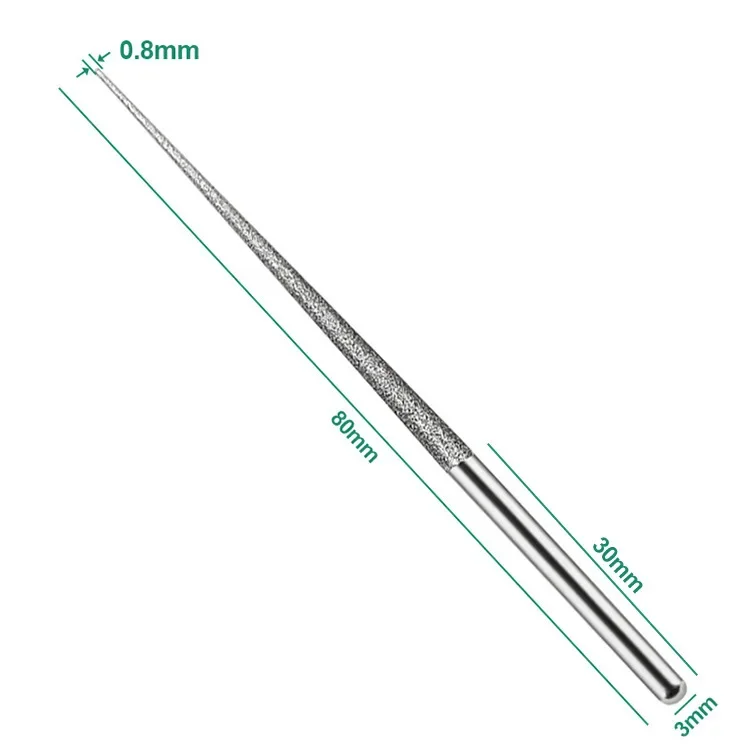 3MM Schleifstäbe Mini-Diamantbohrer Schleifkopf Fräser Nadel Gravur Schnitzwerkzeug Polierwerkzeug Glas Jade Stein Bohrer – Detail 10
