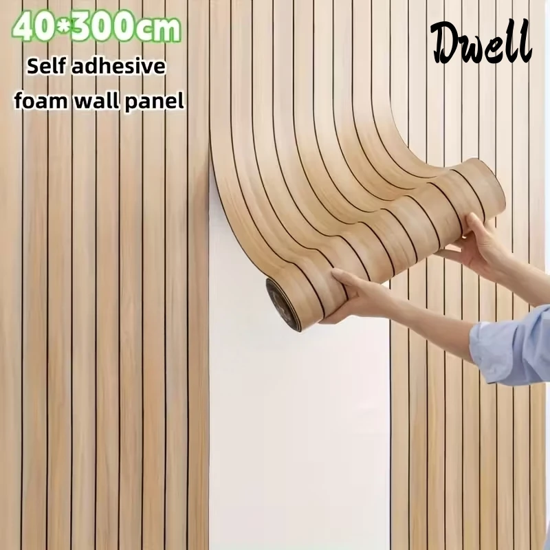 

40cm×3M Self-Adhesive Wallpaper Home Decor 3d Full Wall Coverings Peel and Stick Waterproof Wall Sticker for Living Room Bedroom