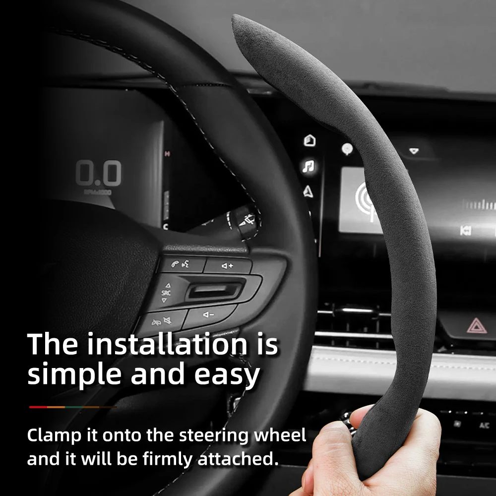 For Chevrolet Suede Snap-on Steering Wheel Cover Fit Cruze Lacetti Equinox Onix Tracker S10 Spin Cobalt Spark Orlando Accesorios