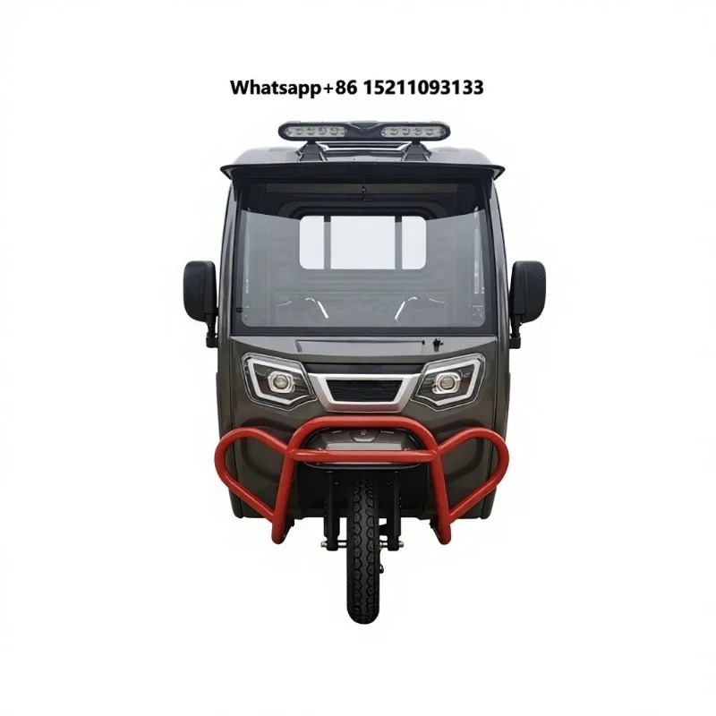 Closed Three-Wheeled Electric Tricycle with 400kg Payload 60V Motor 2-Passenger Capacity 30-50Km/h 50-70km Range