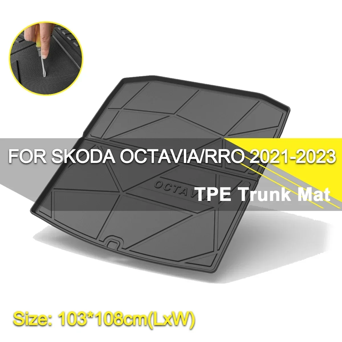 

Car Rear Trunk Cover Mat Waterproof Non-Slip Rubber TPE Cargo Liner For Skoda FABIA KAMIQ KAROQ KODIAQ OCTAVIA RAPID SUPERB YETI