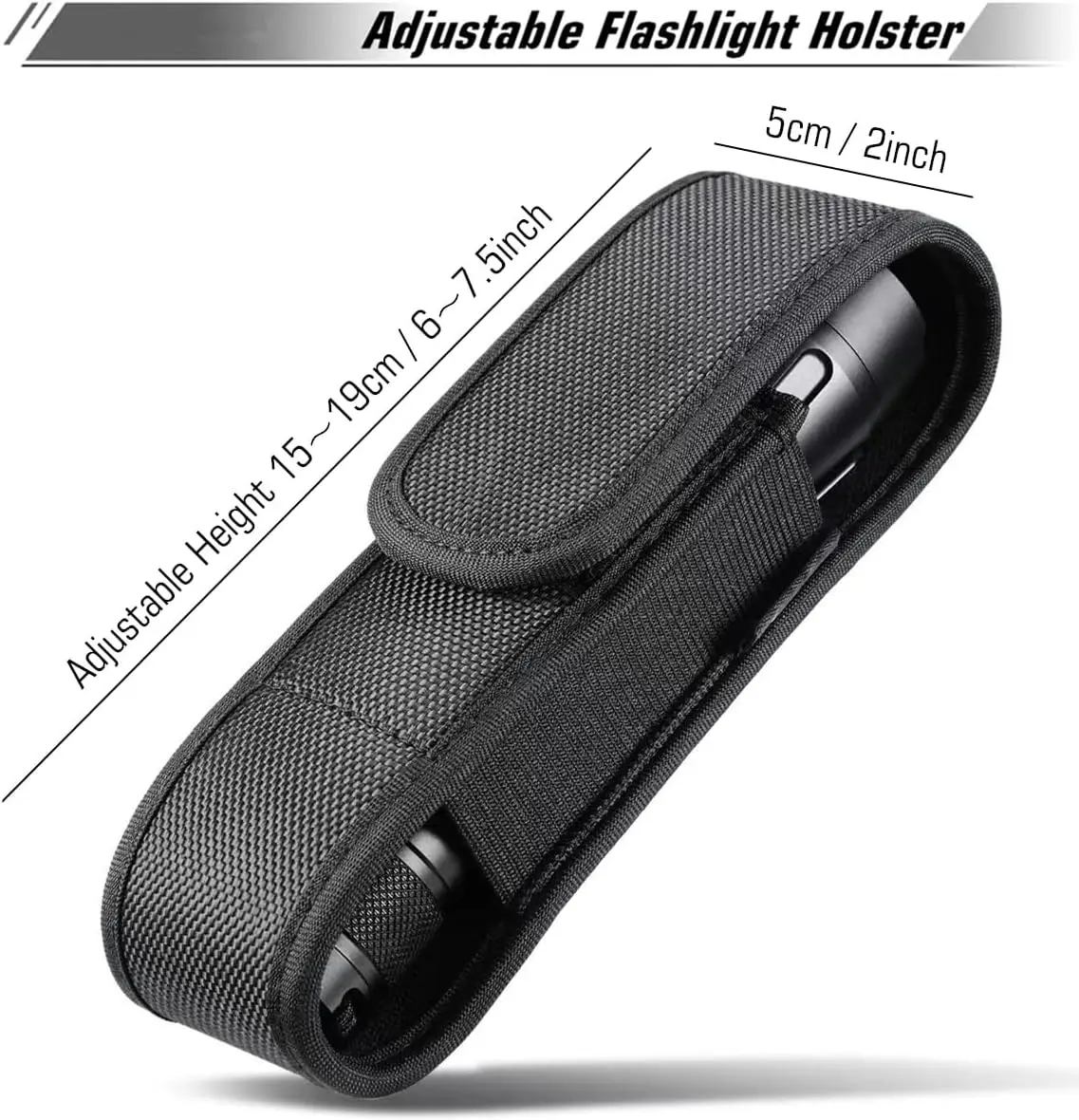 YONCONO Flashlight Holster Molle Tactical Torch Cover Case Nylon Adjustable LED Torch Pouch Fit 5\