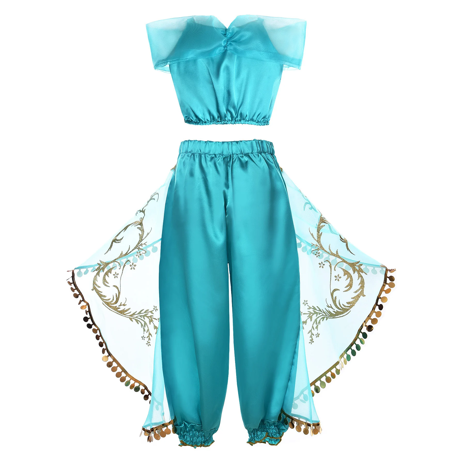 2024 Fête d'été Aladdin Filles Vêtements Princesse Costume Fantaisie Halloween Jasmine Robe Enfant Festival Pourim Jeu de Rôle Robes